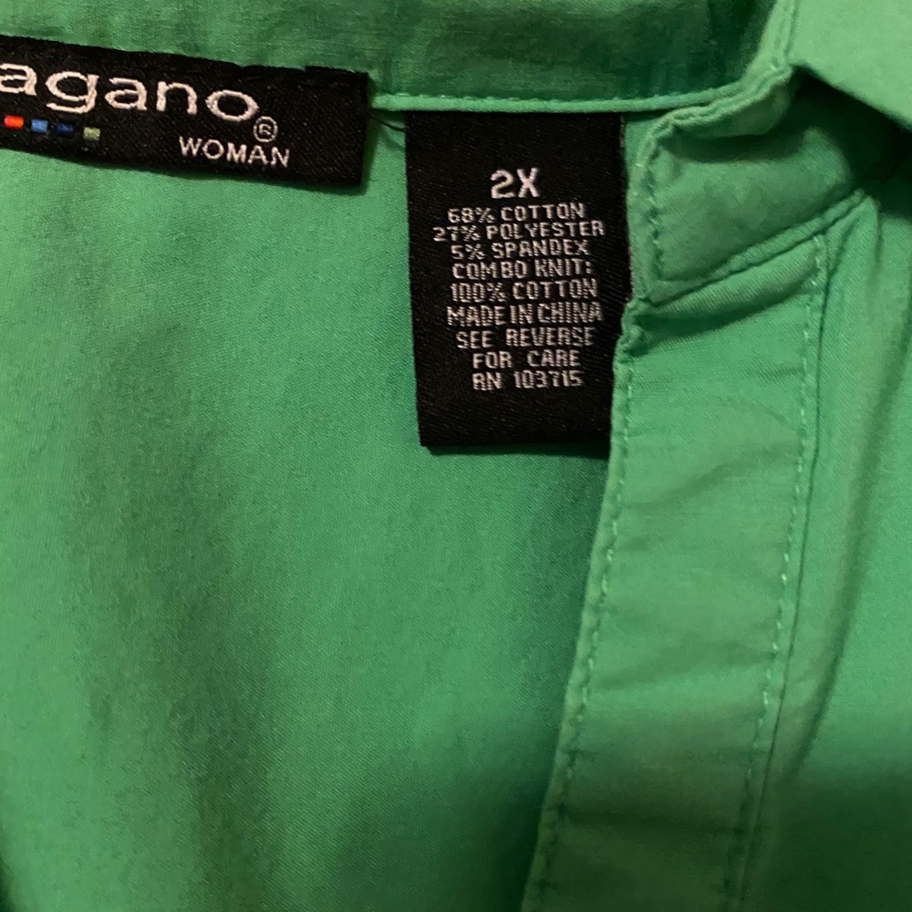 green button down